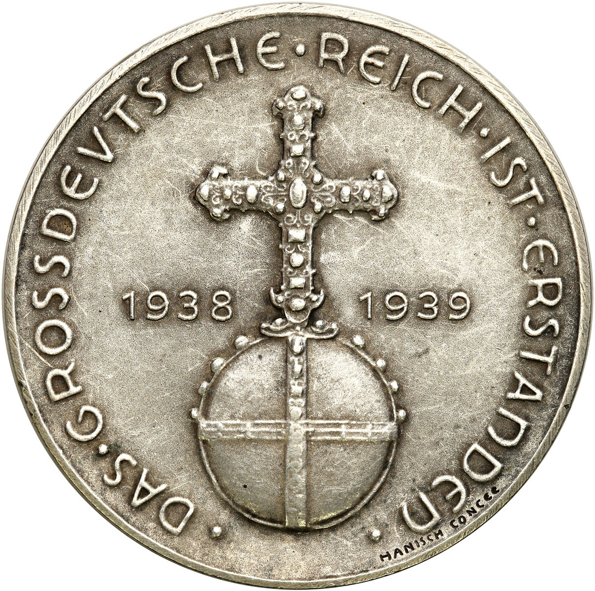Niemcy, III Rzesza. medal 1939 Hitler SREBRO
